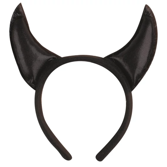 Fejpánt csillámos fekete ördögszarvakkal