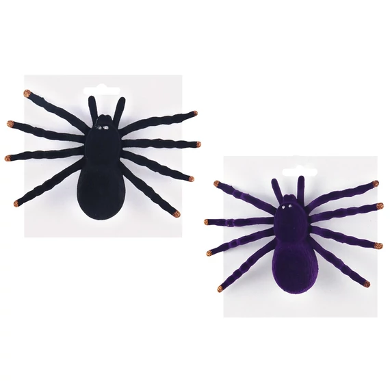 Fekete pók csipeszen 16,5x2x10,5cm