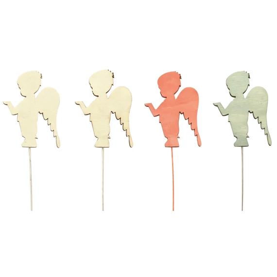 Fa angyalkák 8cm + drót