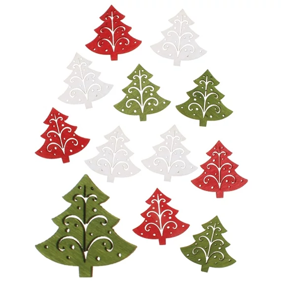 Fa fenyőfák 4cm, 12db