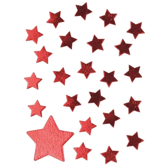 Piros fa csillagok2,5cm/24db