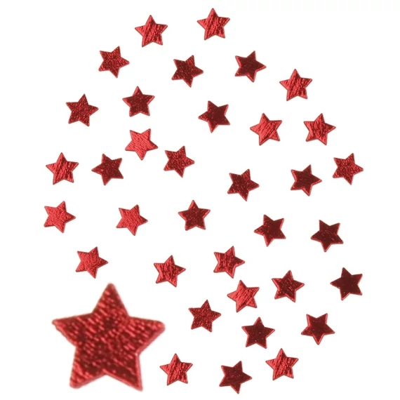 Piros fa csillagok 1cm/36db