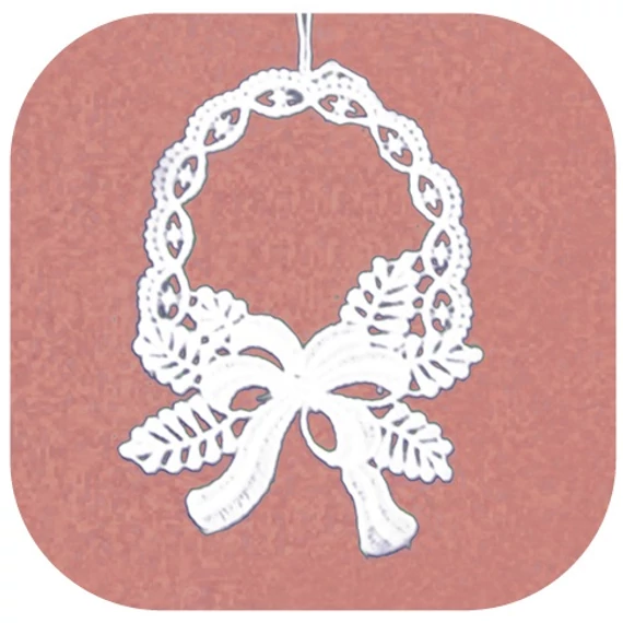 Felakasztható horgolt koszorú 10cm