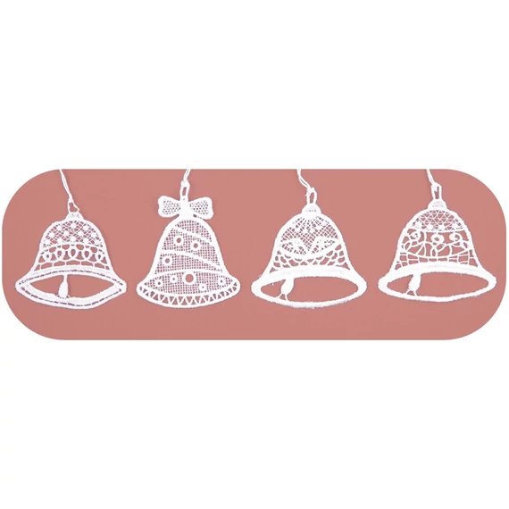 Felakasztható horgolt karácsonyi díszek 7cm, 4db