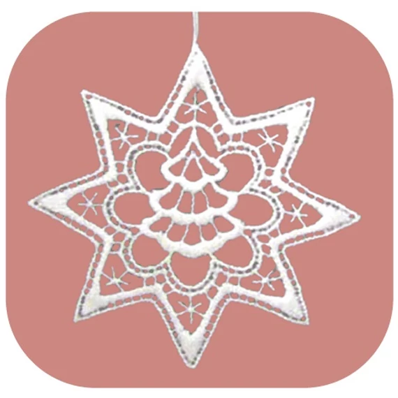 Felakasztható horgolt csillag 9,5cm