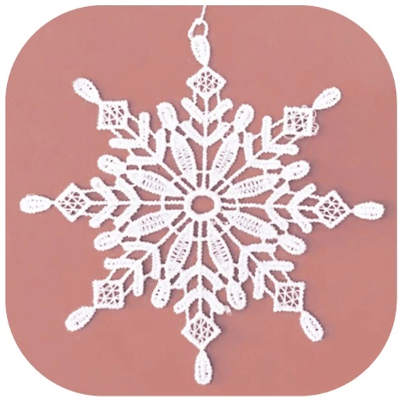 Felakasztható horgolt hópehely 8cm