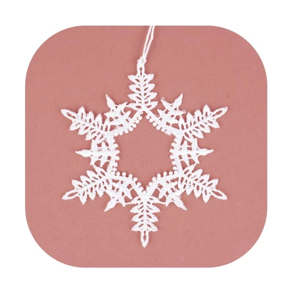 Felakasztható horgolt hópehely 10cm