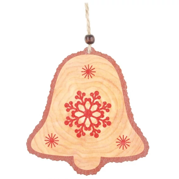 Felakasztható fa harang 12cm