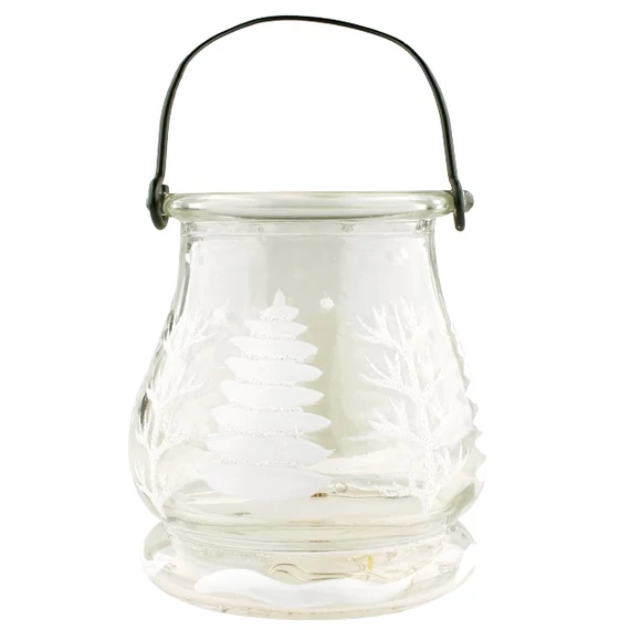 Üveg lámpás gyertyához 9,5cm