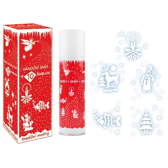 Hó spray  - 150 ml + 10 db sablon