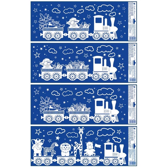 Ablakmatrica 60 x 22,5 cm - Vonat hó effektussal