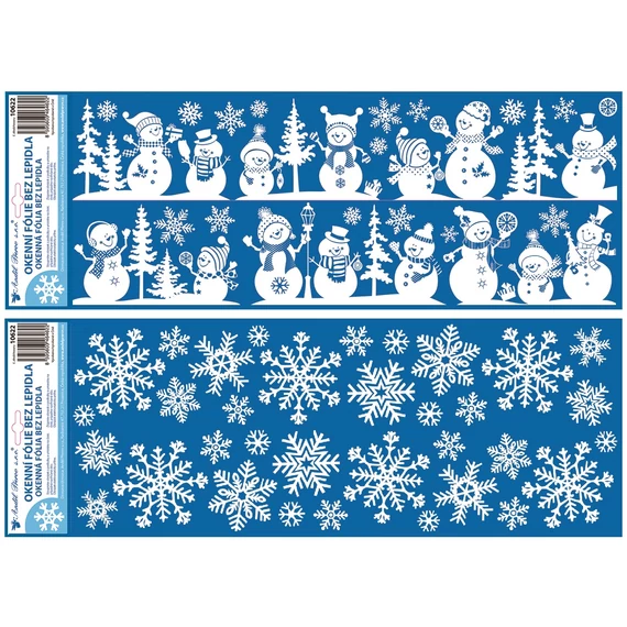 Ablakmatrica 60 x 22,5 cm - Csillámos téli motívumok