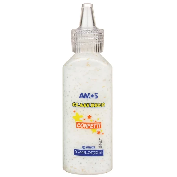 Konfettis üvegfesték 22 ml - fehér