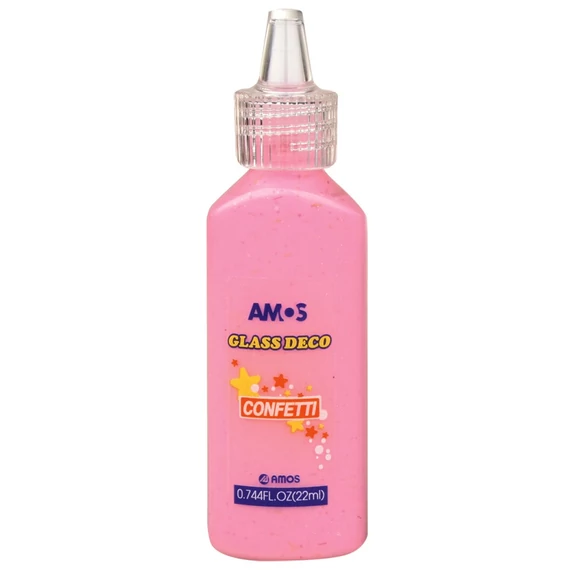 Konfettis üvegfesték 22 ml - rózsaszín