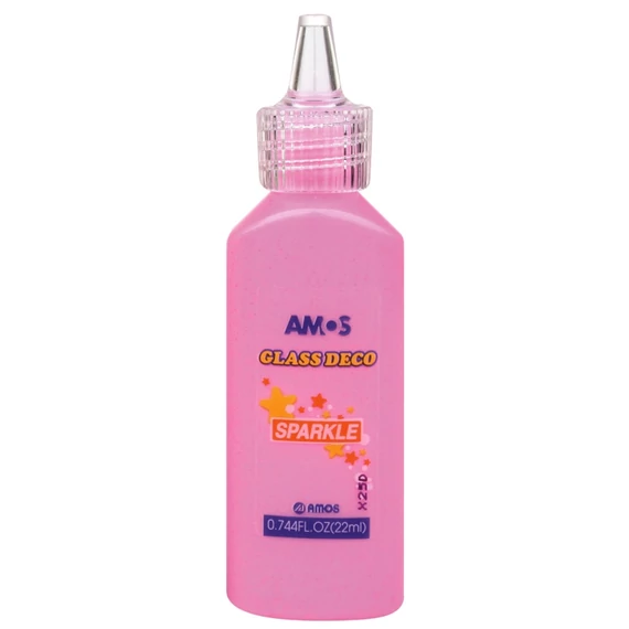 Csillámos üvegfestés 22 ml - rózsaszín