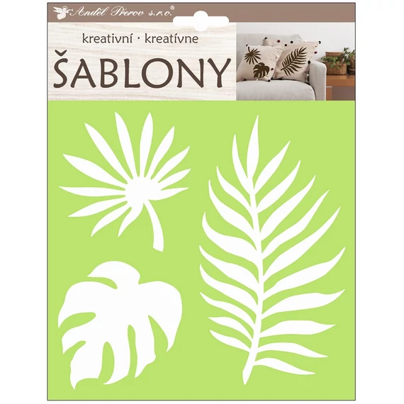Sablon laminált papírból 17,5 x 18 cm - Növények