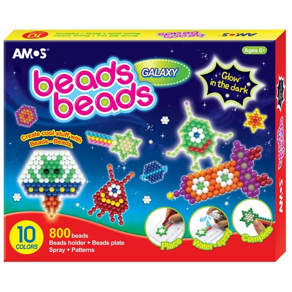 Gyöngykészlet vasalás nélkül  BEADS  Galaxy 27 x 22  cm , 800 gyöngy
