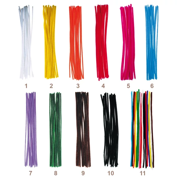 Zsenília drót 5 mm, 29 cm, 16 db - sárga