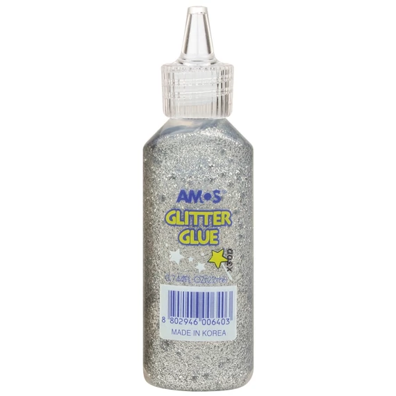 Csillámos ragasztó 22 ml, ezüst