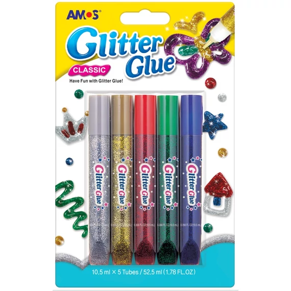 Csillámos ragasztó 5 x 10,5 ml