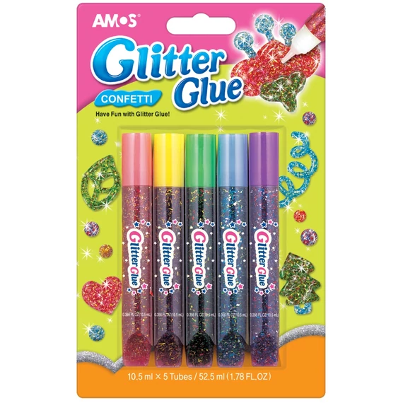 Csillámragasztó konfettivel 5 x 10,5 ml