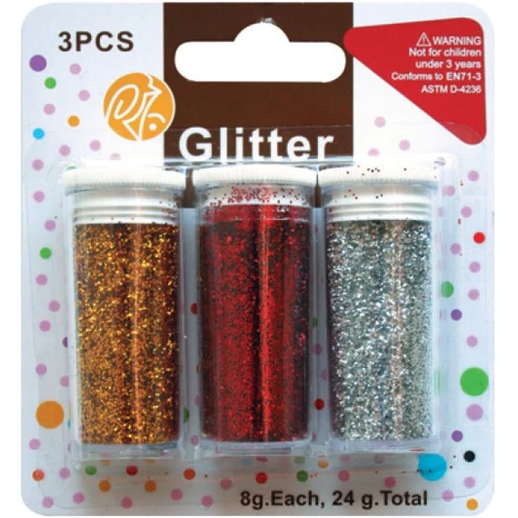 Csillámpor 3 színben 3 x 8 g