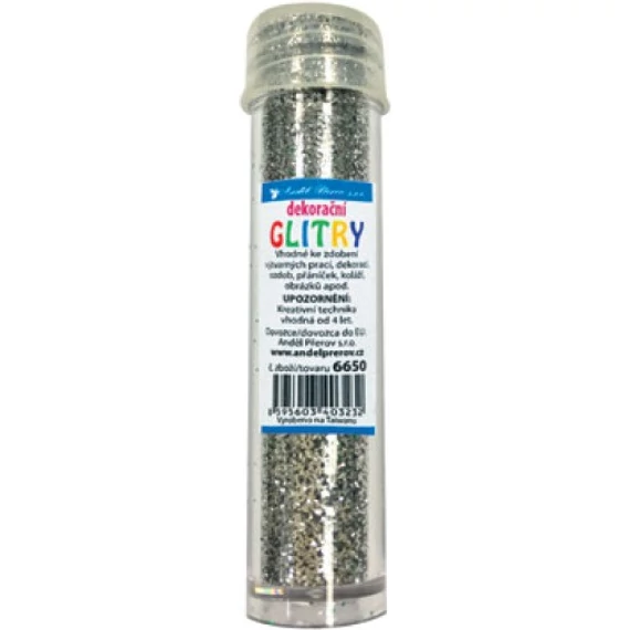 Csillámpor 6 g - ezüst
