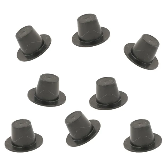 Plasztik kalap  8 db  2,5 x1,5 cm,  belső átmérő 1,5 cm