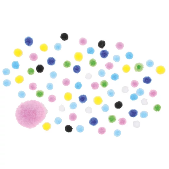 Színes pomponok 1 cm, 150 db