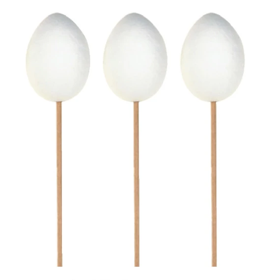 Festhető cellulózpép tojások pálcán 6 cm, 12 db