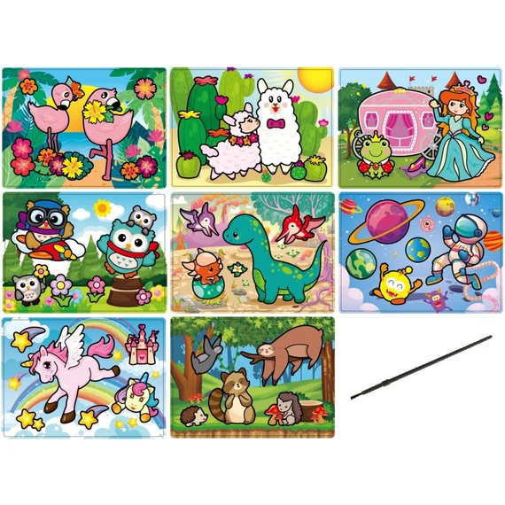 Mágikus festés vízzel 20 x 15 cm + ecset / 1 db