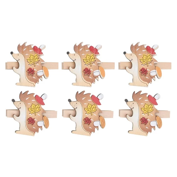 Fa sünik csipeszen 4 cm, 6 db