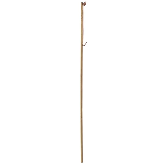 Fa pálca a lampionokhoz, 60 cm -  fém kampóval