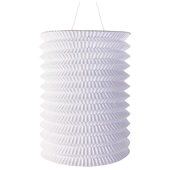 Henger alakú fehér lampion 15 cm