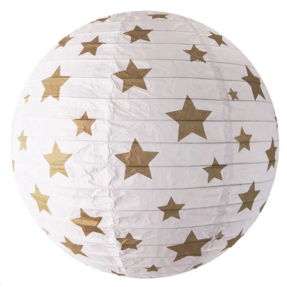 Gömb alakú csillagos lampion 35 cm
