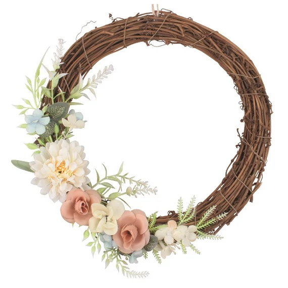Koszorú dekorációkkal, 23 cm