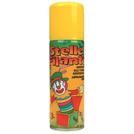 Spagetti szerpentin spray 83 ml - sárga