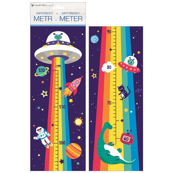 Falmatrica magasságmérő színes világűr 120 cm-ig