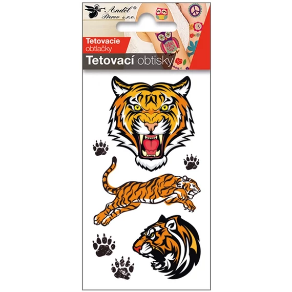 Tetováló matrica 6 x 10,5 cm  Tigris