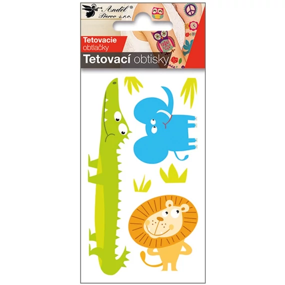 Tetováló matrica 6 x 10,5 cm  Safari