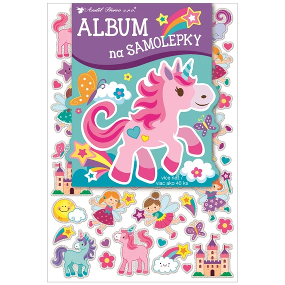 Matrica album hologramos 40  db matrica kislányoknak 16 x 29 cm