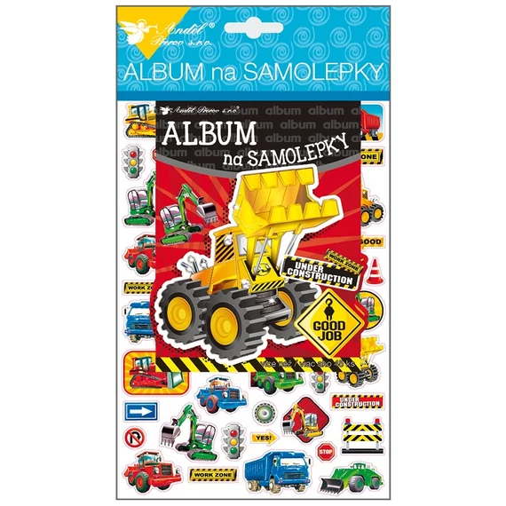 Matricaalbum  hologramos 45 db öntapadós matrica 16 x 29 cm, munkagépek  