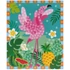 Kép 4/4 - Mozaik kirakós kép flitterekkel  17 x 30 cm,  flamingó / 1 db
