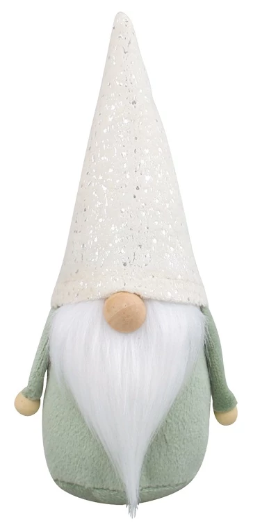 Krémszínű kalapos manó 17 cm