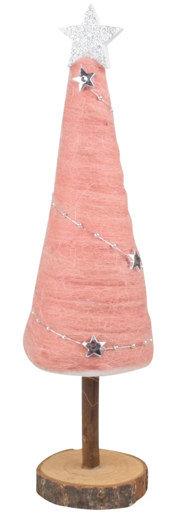 Fenyőfa fából és gyapjúból  30 cm
