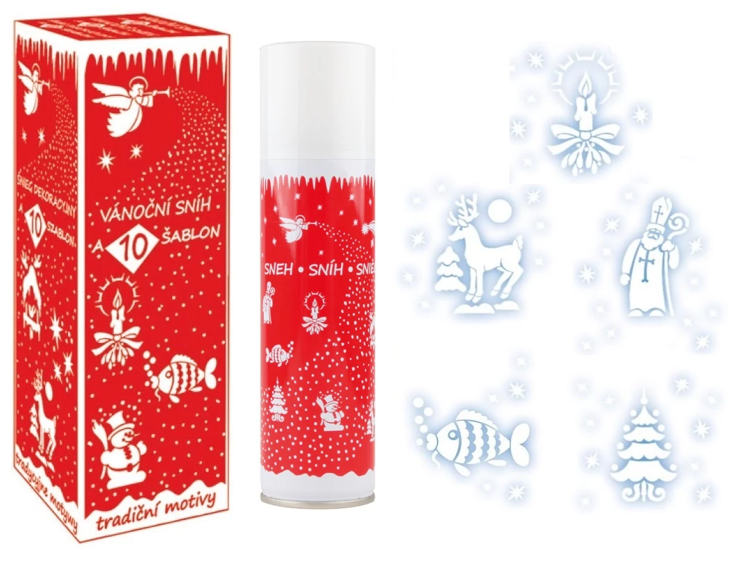 Hó spray  - 150 ml + 10 db sablon