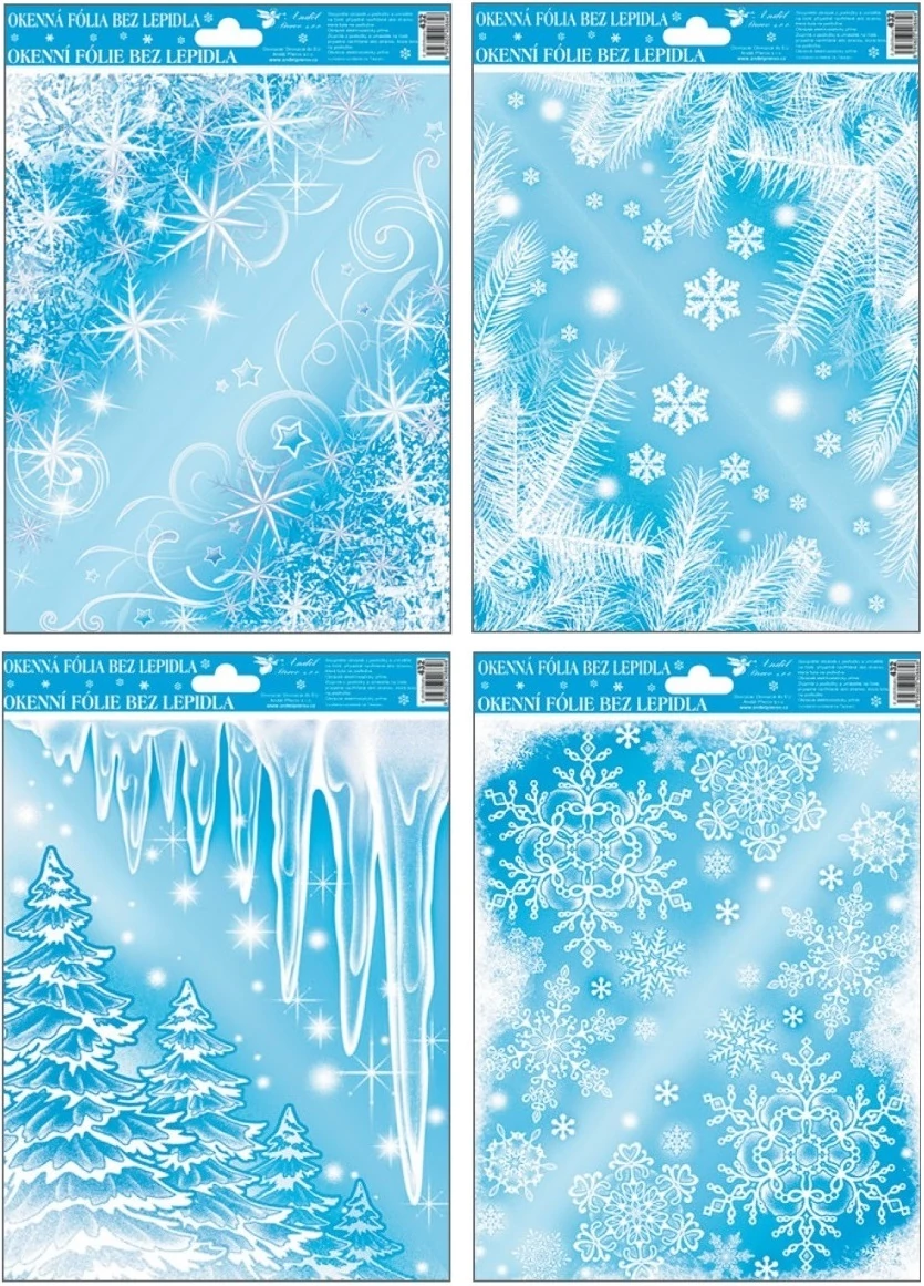 Ablakmatrica 20 x 30 cm - Csillámos téli grafikák