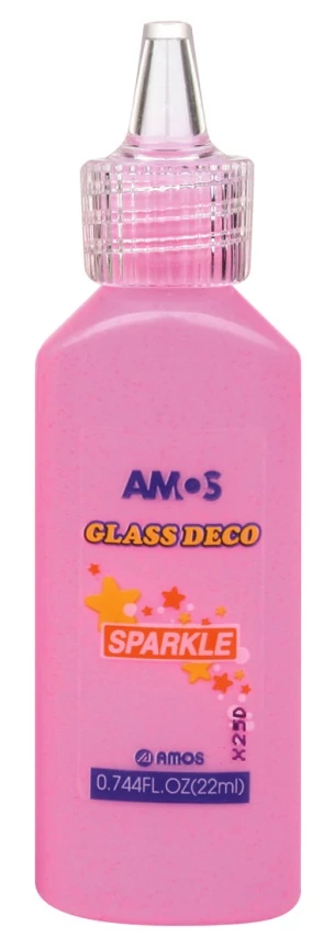 Csillámos üvegfestés 22 ml - rózsaszín