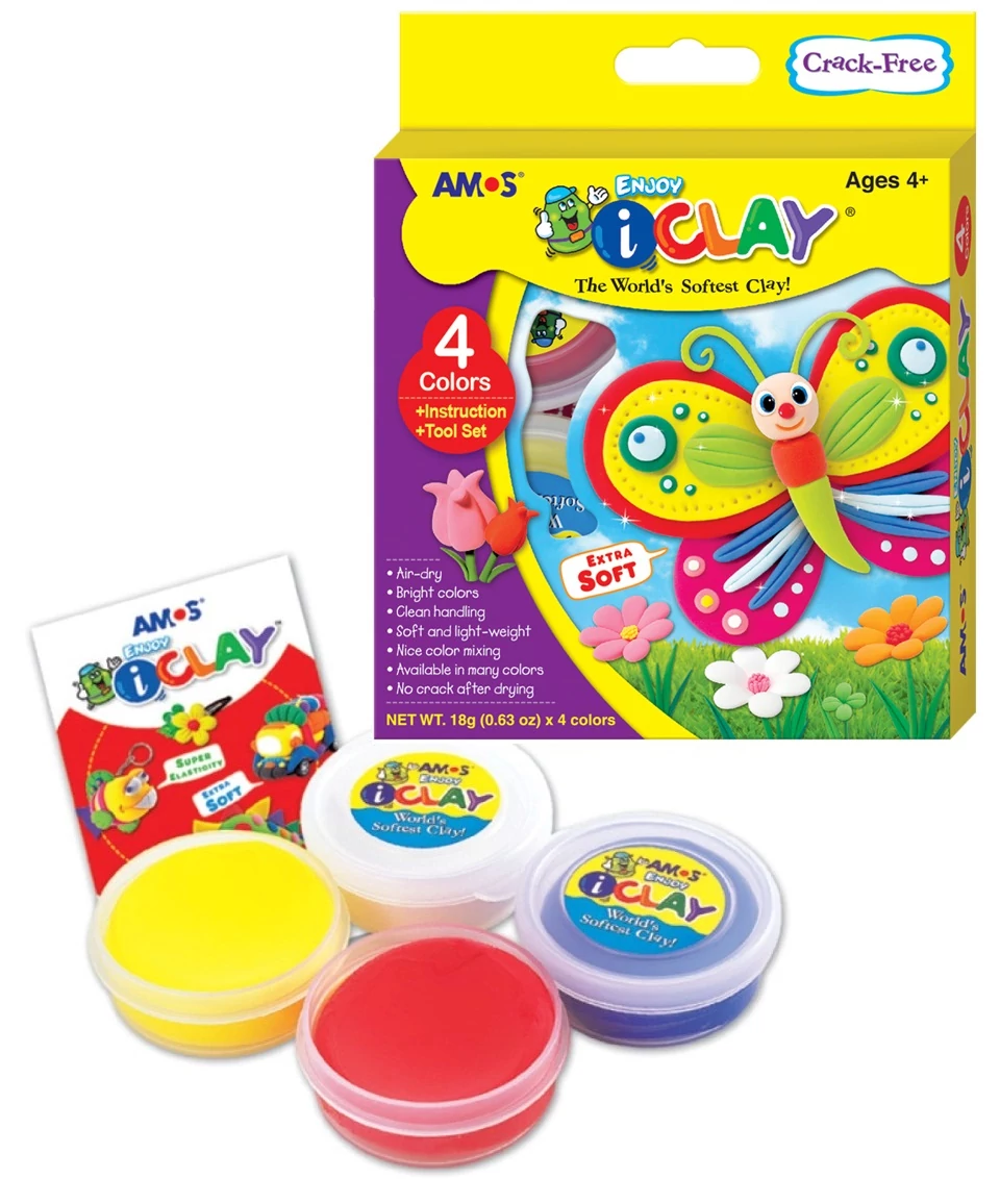 I-Clay modellező gyurma 4 szín 18 g-os poharakban