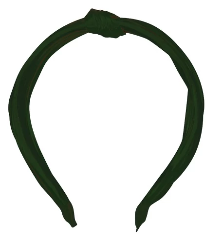 Széles, fekete szatén fejpánt csomóval